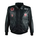 AIRFORCE COLLARED AVIATOR LEATHER JACKET FOR MEN | Chaqueta AIRFORCE COLLARED AVIATOR LEATHER JACKET FOR MEN