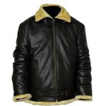 AVIATOR MEN’S BLACK LEATHER JACKET