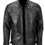 BLACK SKULL RIDE BIKER LEATHER JACKET
