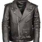 BRANDO EVENT BIKER LEATHER JACKET FOR MEN .
