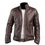 BROWN CAFE RACER MEN’S LEATHER JACKET |JACKET WORLD