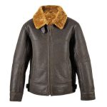 BROWN CARAMEL SHEARLING LEATHER JACKET