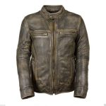 BROWN DISTRESSED MEN’S LEATHER JACKET