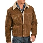 BROWN SUEDE SHEARLING MEN’S LEATHER JACKET