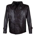 CAFE RACER BLACK LEATHER JACKET MEN’S