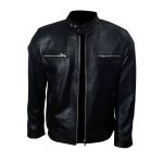 CAFE RACER MEN’S BLACK LEATHER JACKET