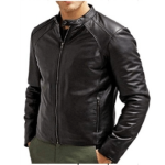 CAFE RACER MEN'S BLACK LEATHER JACKET