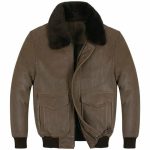 CEDAR BROWN FUR COLLAR REAL LEATHER JACKET | JACEKT WORLD