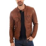 MEN BIKER GENUINE LEATHER JACKET