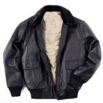 MEN BLACK AVIATOR LEATHER JACKET