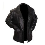 MEN BLACK GENUINE LEATHER COAT