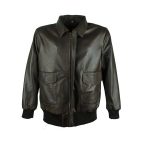 MEN FLIGHT STYLE BROWN LEATHER JACKET
