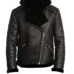 MEN’S BLACK AVIATOR LEATHER JACKET