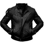 MEN’S BLACK CAFE RACER LEATHER JACKET