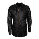 MEN’S BLACK LEATHER COAT