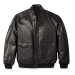 MEN’S BOMBER BLACK LEATHER JACKET