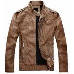 MEN’S BROWN CAFE RACE RETRO LEATHER JACKET