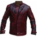 MEN’S DISTRESSED MAROON BIKER LEATHER JACKET