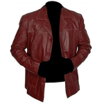 MEN’S MAROON LEATHER COAT