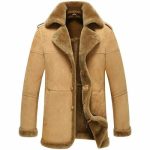MEN’S SHEARLING LIGHT BROWN LEATHER COAT