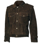 MEN’S SUEDE SHIRT COLLAR LEATHER JACKET