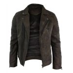 MEN'S BRANDO BROWN BIKER LEATHER JACKET