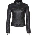 WOMEN BIKER HOT BLACK LEATHER JACKET | JACKET WORLD