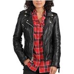 WOMEN BLACK BIKER GENUINE LEATHER JACKET | JACKET WORLD