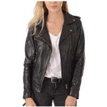 WOMEN BLACK BIKER REAL LEATHER JACKET | JACKET WORLD