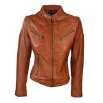 WOMEN BROWN BIKER MOTORCYCLE LEATHER JACKET | JACKET WORLD