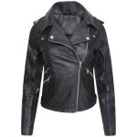 WOMEN'S BLACK SLIM FIT BIKER LEATHER JACKET | JACKET WORLD
