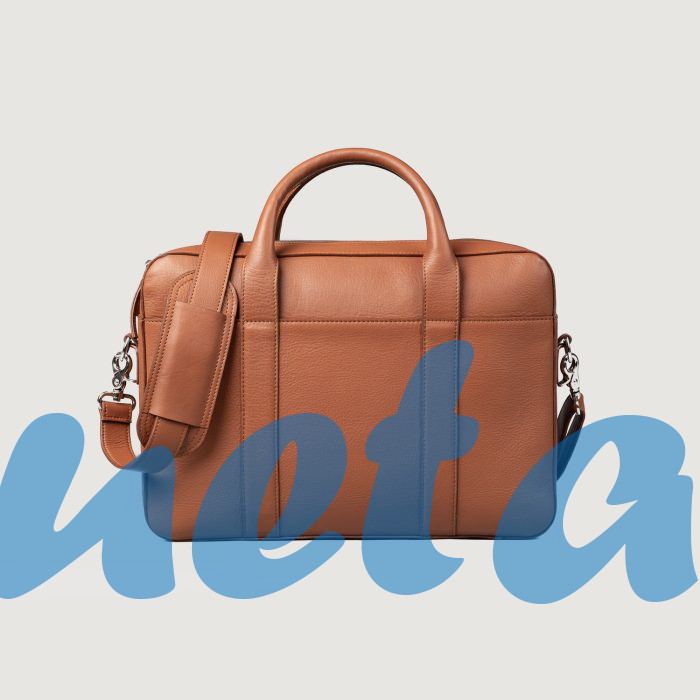 The Captain Brown Leather Briefcase - Image 1