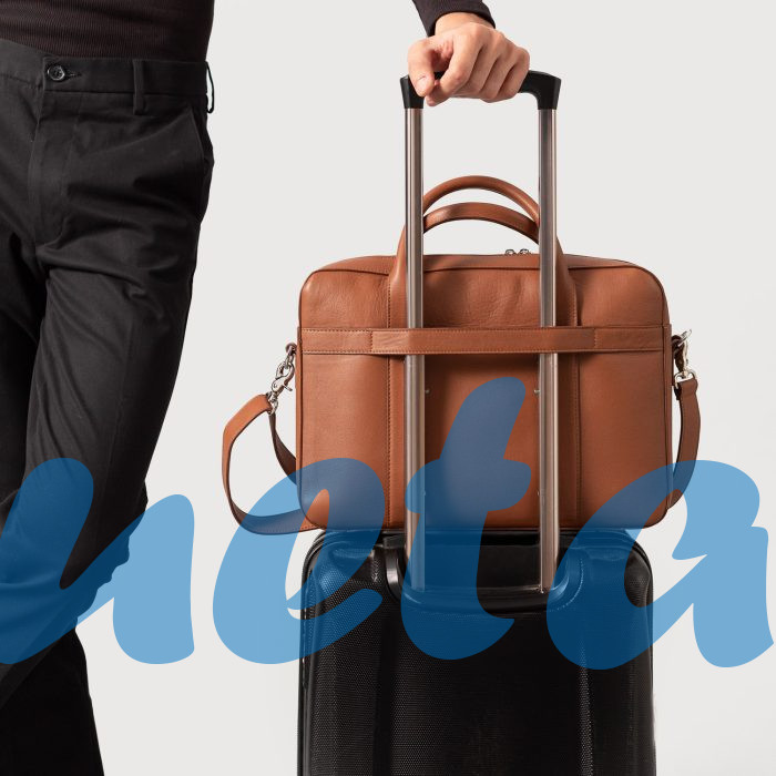 The Captain Brown Leather Briefcase - Image 7