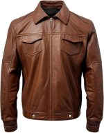 Brown Men’s Genuine Leather Jacket Men - Premium Jacket