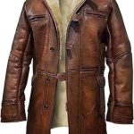 Genuine Leather Jacket Men Women Front