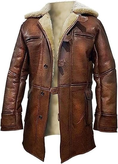 Genuine Leather Jacket Men Women Front