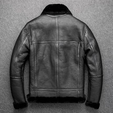 Man’s Black Genuine Leather Jacket Men - Premium Jacket Back1