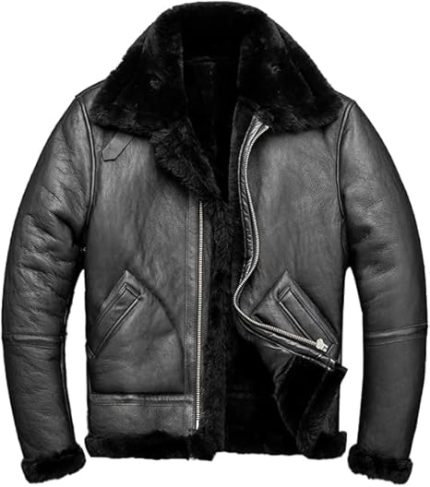 Man’s Black Genuine Leather Jacket Men - Premium Jacket Front3