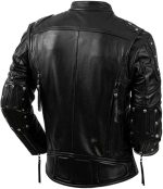 MAN'S BLACK GENUINE LEATHER JACKET - PREMIUM JACKET - Image 2