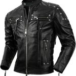 Man’s Black Genuine Leather Jacket - Premium Jacket Front