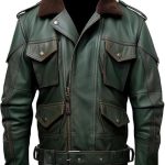Green Leather Aviator