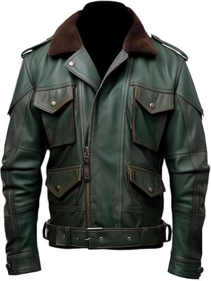 Green Leather Aviator