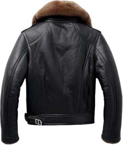 Men’s Black Genuine Leather Jacket Men - Premium Jacket Back3