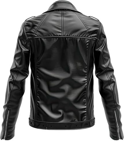 Men’s Black Genuine Leather Jacket Men - Premium Jacket Back5