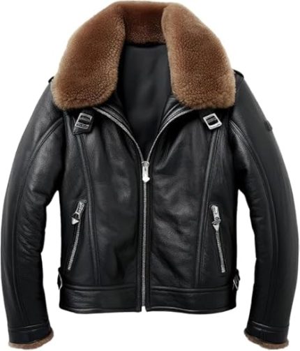 Men’s Black Genuine Leather Jacket Men - Premium Jacket Front3