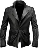 Men’s Black Genuine Leather Jacket Men - Premium Jacket Front4