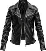 Men’s Black Genuine Leather Jacket Men - Premium Jacket Front5