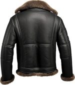 Men’s Black Genuine Leather Jacket - Premium Jacket Back