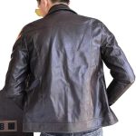 Men’s Black Genuine Leather Jacket - Premium Jacket Back1