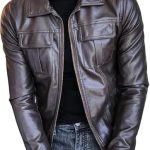 Men’s Black Genuine Leather Jacket - Premium Jacket Front1
